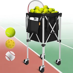 Professional Tennis Ball Cart, 240 Balls, Silent PU Wheels | Tennis Ball Hopper & Basket, Tennis teaching cart, Lightweight Portable Storage for Practice, Coaching, Drills & Matches Professional Tennis Ball Cart, 240 Balls, Silent PU Wheels | Tennis Ball Hopper & Basket, Tennis teaching cart, Lightweight Portable Storage for Practice, Coaching, Drills & Matches