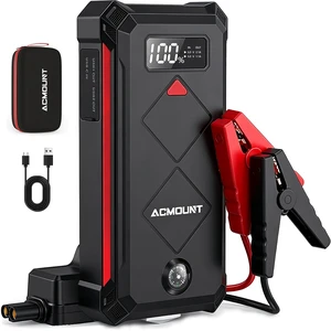 P100 5000A Car Battery Jump Starter for 10.0L Gas/8.0L Diesel | 12V Portable Jump Box with Jumper Cables, Power Bank, 600LM LED Flashlight, Safety Hammer & Compass P100 5000A Car Battery Jump Starter for 10.0L Gas/8.0L Diesel | 12V Portable Jump Box with Jumper Cables, Power Bank, 600LM LED Flashlight, Safety Hammer & Compass