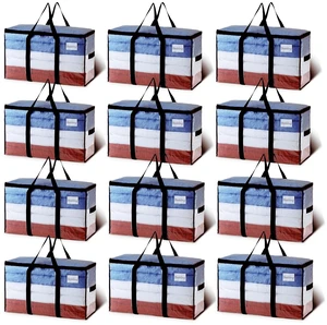 12 Pack Clear Extra Large Moving Bags,Storage Bag with Visible Window | 93L Heavy Duty Totes For Storage,Wrap Around Handles,Alternative to Moving Boxes, College Dorm,Perfect for Moving 12 Pack Clear Extra Large Moving Bags,Storage Bag with Visible Window | 93L Heavy Duty Totes For Storage,Wrap Around Handles,Alternative to Moving Boxes, College Dorm,Perfect for Moving