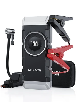 Car Battery Jump Starter with Air Compressor 3000A Peak,12V 150PSI Portable Jumpstart Box for Up to 8L Gas and 8L Diesel Engines, PD18W Quick Charging, Force Start Button Car Battery Jump Starter with Air Compressor 3000A Peak,12V 150PSI Portable Jumpstart Box for Up to 8L Gas and 8L Diesel Engines, PD18W Quick Charging, Force Start Button