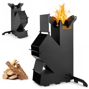 Rocket Stove Portable Wood-Burning Camping Stove with Storage Bag | 1.8mm steel,130lbs downward load,6.33lb backpacker wood stove,efficient chimney burn,camping backpacking,burns twigs charcoal Rocket Stove Portable Wood-Burning Camping Stove with Storage Bag | 1.8mm steel,130lbs downward load,6.33lb backpacker wood stove,efficient chimney burn,camping backpacking,burns twigs charcoal