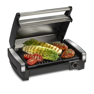 Electric Indoor Searing Grill with Adjustable Temperature Control to 450F, 118 sq. in. Surface Serves 6, PFAS-Free Removable Nonstick Grate, Stainless Steel (25360) Electric Indoor Searing Grill with Adjustable Temperature Control to 450F, 118 sq. in. Surface Serves 6, PFAS-Free Removable Nonstick Grate, Stainless Steel (25360)