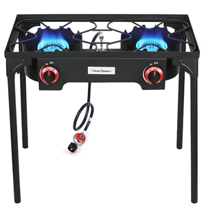 Propane Grill 2 Burner Outdoor Propane Stove Portable Gas Grill High Pressure Camping Stove Double Burner Cooker for Camping Backyard BBQ Outdoor Cooking Propane Grill 2 Burner Outdoor Propane Stove Portable Gas Grill High Pressure Camping Stove Double Burner Cooker for Camping Backyard BBQ Outdoor Cooking