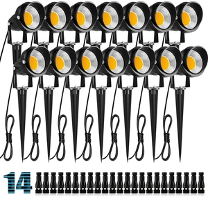 10W Low Voltage Landscape Lights LED Landscape Lighting with Connectors, 12V Outdoor Spotlights Yard Garden Pathway Lights, 1000LM Waterproof Warm White Light (14 Pack) 10W Low Voltage Landscape Lights LED Landscape Lighting with Connectors, 12V Outdoor Spotlights Yard Garden Pathway Lights, 1000LM Waterproof Warm White Light (14 Pack)