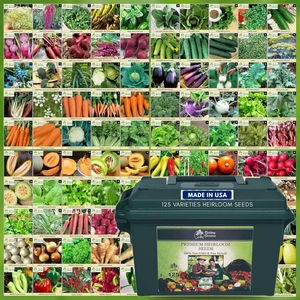 Garden Seeds Vegetable Variety Pack for Planting - Grow 125 Varieties of Heirloom Non GMO Quick Sprouting Veggies - Premium Seed Vault by Victory Gardens Garden Seeds Vegetable Variety Pack for Planting - Grow 125 Varieties of Heirloom Non GMO Quick Sprouting Veggies - Premium Seed Vault by Victory Gardens