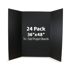 36 x 48 Project Boards for Presentations, Science Fair, School Projects, Event Displays and Trifold Picture Board, Proudly Made in USA - Black - 24 Pack 36 x 48 Project Boards for Presentations, Science Fair, School Projects, Event Displays and Trifold Picture Board, Proudly Made in USA - Black - 24 Pack