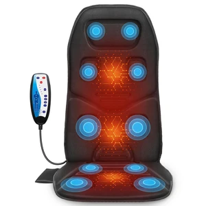 Vibration Back Massager with Heat, 10-Motor Massage Seat Cushion for Chair, Graphene Heated Massage Chair Pad for Back, Lumbar & Thighs, 5 Modes, 3 Intensities, Home Office Recliner Gift Vibration Back Massager with Heat, 10-Motor Massage Seat Cushion for Chair, Graphene Heated Massage Chair Pad for Back, Lumbar & Thighs, 5 Modes, 3 Intensities, Home Office Recliner Gift