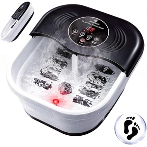 N A Foot Spa Bath Massager with Heat, Bubbles, Vibration, 16 Removeable Roller (not Motorized), Pedicure Foot Spa with 95-118 Temperature Control and Material Box for Feet at Home N A Foot Spa Bath Massager with Heat, Bubbles, Vibration, 16 Removeable Roller (not Motorized), Pedicure Foot Spa with 95-118 Temperature Control and Material Box for Feet at Home