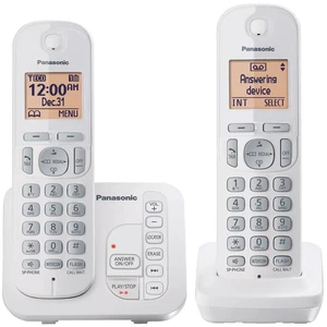 2 Handset Cordless Phone with Digital Answering System and Caller ID, Expandable Up to 6 Handsets White - Two Handsets with Call Block DECT 6.0 Model KX-TG7122SK 2 Handset Cordless Phone with Digital Answering System and Caller ID, Expandable Up to 6 Handsets White - Two Handsets with Call Block DECT 6.0 Model KX-TG7122SK