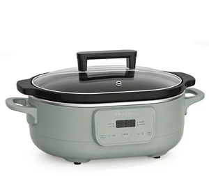 6 Quart Programmable Slow Cooker Removable Healthy Nonstick Pot - Small Kitchen Appliance for Family Dinners - Serves 6+ People - Heat Settings: Keep Warm Olive 6 Quart Programmable Slow Cooker Removable Healthy Nonstick Pot - Small Kitchen Appliance for Family Dinners - Serves 6+ People - Heat Settings: Keep Warm Olive