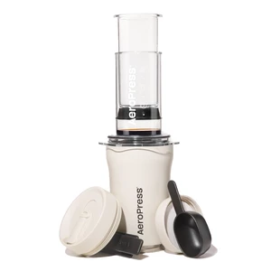 Go Plus Portable Coffee Maker Kit, Cream | Travel, Camping & Office, All-in-One French Press, Pour-Over & Espresso Style Manual Brewer, 2 Min Brew, Less Bitterness Go Plus Portable Coffee Maker Kit, Cream | Travel, Camping & Office, All-in-One French Press, Pour-Over & Espresso Style Manual Brewer, 2 Min Brew, Less Bitterness