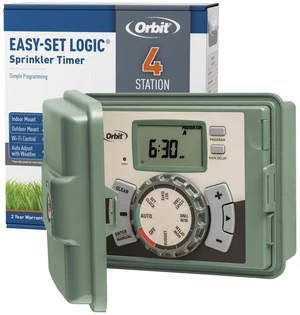 4-Station Indoor/Outdoor Swing Panel Sprinkler Timer - 57984 | Multi-Station Irrigation Controller for Residential Lawn Watering, Custom Watering Intervals, Indoor/Outdoor Install 4-Station Indoor/Outdoor Swing Panel Sprinkler Timer - 57984 | Multi-Station Irrigation Controller for Residential Lawn Watering, Custom Watering Intervals, Indoor/Outdoor Install