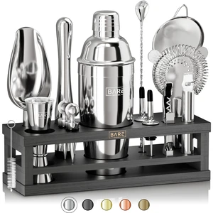 Mixology Bartender Kit Bar Set | 16-Piece Cocktail Shaker Set | Martini Barware Mixing Tools for Home Bartending | Incl. 35 Recipe Cards | Gift Set (24oz Cobbler Shaker, Silver/Black) Mixology Bartender Kit Bar Set | 16-Piece Cocktail Shaker Set | Martini Barware Mixing Tools for Home Bartending | Incl. 35 Recipe Cards | Gift Set (24oz Cobbler Shaker, Silver/Black)