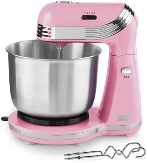 Everyday Stand Mixer - Compact Tilt-Head Stand Mixer for Everyday Recipes - 6-Speed Power with Stainless Steel Bowl - Pink, 3-Quart Everyday Stand Mixer - Compact Tilt-Head Stand Mixer for Everyday Recipes - 6-Speed Power with Stainless Steel Bowl - Pink, 3-Quart