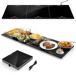 2026 Electric Food Warming Tray 47"x15" Rectangular Kitchen Appliance | 3-in-1 Modular Food Warmer with Independent Temp & Timer Control, Glass Food Warming Mat, Ideal for Catering & Gatherings 2026 Electric Food Warming Tray 47"x15" Rectangular Kitchen Appliance | 3-in-1 Modular Food Warmer with Independent Temp & Timer Control, Glass Food Warming Mat, Ideal for Catering & Gatherings