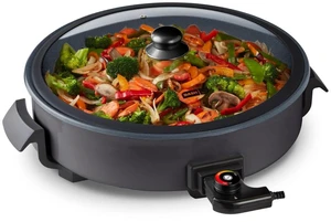 Family Size Electric Skillet with Lid, 6-Quart Ceramic, Forged Iron | CleanCoating Ceramic Nonstick Cooking Pan, Removable Temperature Control Probe, 14-Inch Frying Pan Family Size Electric Skillet with Lid, 6-Quart Ceramic, Forged Iron | CleanCoating Ceramic Nonstick Cooking Pan, Removable Temperature Control Probe, 14-Inch Frying Pan