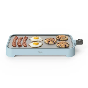 12"x 22" XL Electric Griddle, Ceramic Nonstick Flat Top | PFAS-Free Nonstick Grill, XL Cooking Surface for Pancakes & Eggs, Adjustable Temp Dial, Drip Tray, 1500W Heating, Sky Blue 12"x 22" XL Electric Griddle, Ceramic Nonstick Flat Top | PFAS-Free Nonstick Grill, XL Cooking Surface for Pancakes & Eggs, Adjustable Temp Dial, Drip Tray, 1500W Heating, Sky Blue