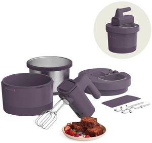 3.5 Qt Hand & Stand Mixer, 2 in 1 Electric Mixer with Bowl, Plum 3.5 Qt Hand & Stand Mixer, 2 in 1 Electric Mixer with Bowl, Plum