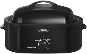Roaster Oven, Electric Roaster Oven with Self-Basting Lid, 24lb 20-Quart Turkey Roaster with Unique Defrost/Warm Function, Large Roaster with Removable Pan & Rack, Stainless Steel, Black Roaster Oven, Electric Roaster Oven with Self-Basting Lid, 24lb 20-Quart Turkey Roaster with Unique Defrost/Warm Function, Large Roaster with Removable Pan & Rack, Stainless Steel, Black