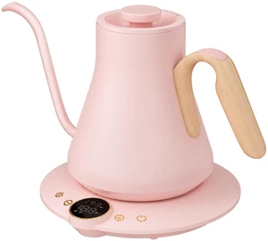 FLOW B9 Gooseneck Electric Kettle ±1°F Temperature Control | Pour Over Coffee & Tea, 0.9L Capacity, 1500W Fast Heating, 60-Minute Keep Warm, Brew Timer, Munch Pink