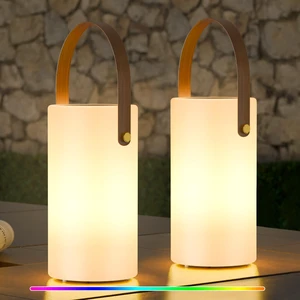 Solar Table Lamp Outdoor Lantern 2 In 1 Rechargeable Waterproof | 2-Pack LED Portable Cordless Lights | with Remote 8 Colors | USB Battery Operated | IP44 for Patio Camping Outside/Indoor Solar Table Lamp Outdoor Lantern 2 In 1 Rechargeable Waterproof | 2-Pack LED Portable Cordless Lights | with Remote 8 Colors | USB Battery Operated | IP44 for Patio Camping Outside/Indoor