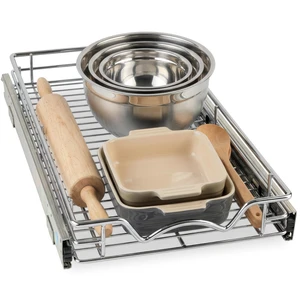 Heavy-Duty Pull Out Cabinet Organizer, 11W x 21D | Full-Extension Pull-Out, Heavy-Duty Caddy, Steel Cabinet Drawer, Chrome Finish, Lifetime Limited Warranty Heavy-Duty Pull Out Cabinet Organizer, 11W x 21D | Full-Extension Pull-Out, Heavy-Duty Caddy, Steel Cabinet Drawer, Chrome Finish, Lifetime Limited Warranty