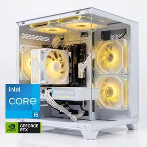 ALCPOK X1 Gaming Desktop PC Intel Core i5-14400F, GeForce RTX 5060 8GB, 32GB DDR4 3200MHz RAM, 1TB NVMe SSD, Wi-Fi 6E, Windows 11 Home ALCPOK X1 Gaming Desktop PC Intel Core i5-14400F, GeForce RTX 5060 8GB, 32GB DDR4 3200MHz RAM, 1TB NVMe SSD, Wi-Fi 6E, Windows 11 Home