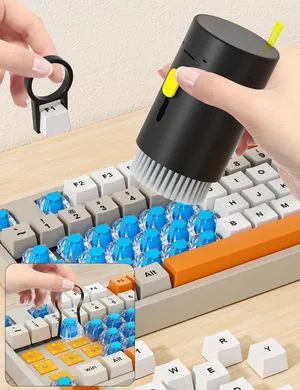 Keyboard Cleaner Kit, Electronics Cleaning Kit with Retractable Big Brush, Portable, 20 in 1 Multi-Tool Kit for Phones, Tablet, Computer, PC Monitor,TV Camera Lens with 2.5ml Mist Spray (Black) Keyboard Cleaner Kit, Electronics Cleaning Kit with Retractable Big Brush, Portable, 20 in 1 Multi-Tool Kit for Phones, Tablet, Computer, PC Monitor,TV Camera Lens with 2.5ml Mist Spray (Black)