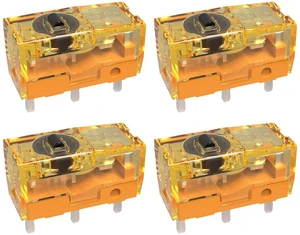 Dustproof Gold Micro Mouse Switch (4-Pack), 80 Million Clicks 0.74N Operating Force, Gold Alloy Contact 3-Pin Replacement Button for Gaming Mouse Repair & Modding Dustproof Gold Micro Mouse Switch (4-Pack), 80 Million Clicks 0.74N Operating Force, Gold Alloy Contact 3-Pin Replacement Button for Gaming Mouse Repair & Modding