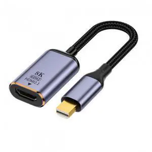SOEWIOU CY Mini DisplayPort 1.4 Source to HDMI 2.0 Display 8K 60hz UHD 4K MINI-DP to HDMI Female Monitor Adapter Cable SOEWIOU CY Mini DisplayPort 1.4 Source to HDMI 2.0 Display 8K 60hz UHD 4K MINI-DP to HDMI Female Monitor Adapter Cable