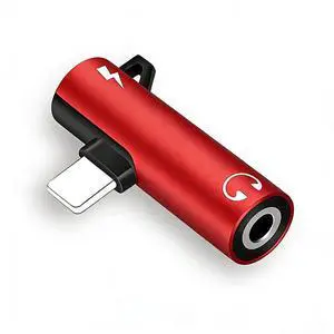 SOEWIOU 3.5mm to Lightning Headphone Adapter, Audio Converter for iPhone X/12/13, Red SOEWIOU 3.5mm to Lightning Headphone Adapter, Audio Converter for iPhone X/12/13, Red