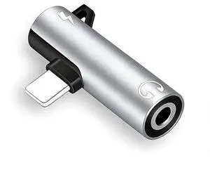 SOEWIOU 3.5mm to Lightning Headphone Adapter, Audio Converter for iPhone X/12/13, Silver SOEWIOU 3.5mm to Lightning Headphone Adapter, Audio Converter for iPhone X/12/13, Silver