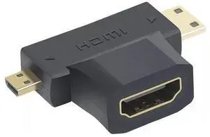 SOEWIOU 3-in-1 HDMI Adapter, Mini HDMI / Micro HDMI to HDMI Male to Female Converter SOEWIOU 3-in-1 HDMI Adapter, Mini HDMI / Micro HDMI to HDMI Male to Female Converter