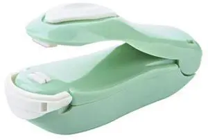 SOEWIOU Mini Hand Press Heat Sealer, Portable Green Bag Sealing Machine, Food Snack Plastic Bag Sealer Clip SOEWIOU Mini Hand Press Heat Sealer, Portable Green Bag Sealing Machine, Food Snack Plastic Bag Sealer Clip
