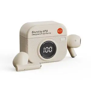SOEWIOU Q86 Smart LED Display Wireless Bluetooth Earbuds, Retro Camera Style In-Ear Headphones, HiFi Stereo Sound, Dual Channel Audio, Built-in Mic, Touch Control, Fashion Earbuds for Android & iOS, W SOEWIOU Q86 Smart LED Display Wireless Bluetooth Earbuds, Retro Camera Style In-Ear Headphones, HiFi Stereo Sound, Dual Channel Audio, Built-in Mic, Touch Control, Fashion Earbuds for Android & iOS, W