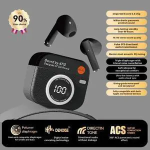 SOEWIOU Q86 Smart LED Display Wireless Bluetooth Earbuds, Retro Camera Style In-Ear Headphones, HiFi Stereo Sound, Dual Channel Audio, Built-in Mic, Touch Control, Fashion Earbuds for Android & iOS, B SOEWIOU Q86 Smart LED Display Wireless Bluetooth Earbuds, Retro Camera Style In-Ear Headphones, HiFi Stereo Sound, Dual Channel Audio, Built-in Mic, Touch Control, Fashion Earbuds for Android & iOS, B