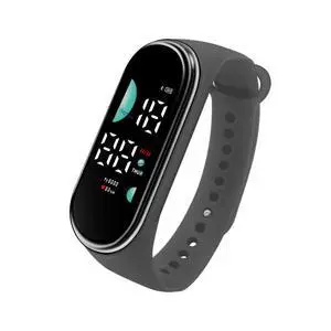 SOEWIOU Kids LED Digital Watch, Touch Control Electronic Wrist Watch, Waterproof Candy Color Silicone Strap Watch for Boys, Girls, Students & Everyday Wear, Gray SOEWIOU Kids LED Digital Watch, Touch Control Electronic Wrist Watch, Waterproof Candy Color Silicone Strap Watch for Boys, Girls, Students & Everyday Wear, Gray