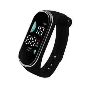 SOEWIOU Kids LED Digital Watch, Touch Control Electronic Wrist Watch, Waterproof Candy Color Silicone Strap Watch for Boys, Girls, Students & Everyday Wear, Black SOEWIOU Kids LED Digital Watch, Touch Control Electronic Wrist Watch, Waterproof Candy Color Silicone Strap Watch for Boys, Girls, Students & Everyday Wear, Black