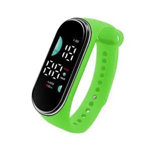 SOEWIOU Kids LED Digital Watch, Touch Control Electronic Wrist Watch, Waterproof Candy Color Silicone Strap Watch for Boys, Girls, Students & Everyday Wear, Green SOEWIOU Kids LED Digital Watch, Touch Control Electronic Wrist Watch, Waterproof Candy Color Silicone Strap Watch for Boys, Girls, Students & Everyday Wear, Green
