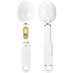 SOEWIOU Digital Measuring Spoon Scale, Rechargeable Electronic Kitchen Spoon Scale, 500g x 0.1g High Precision Food Scale for Baking, Coffee, Milk Powder, Seasoning & Pet Food, White SOEWIOU Digital Measuring Spoon Scale, Rechargeable Electronic Kitchen Spoon Scale, 500g x 0.1g High Precision Food Scale for Baking, Coffee, Milk Powder, Seasoning & Pet Food, White