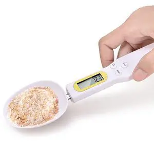 SOEWIOU Digital Measuring Spoon Scale with 2 Interchangeable Spoons, Rechargeable Electronic Kitchen Spoon Scale, 500g x 0.1g High Precision Food Scale for Baking, Coffee, Milk Powder & Spices, White SOEWIOU Digital Measuring Spoon Scale with 2 Interchangeable Spoons, Rechargeable Electronic Kitchen Spoon Scale, 500g x 0.1g High Precision Food Scale for Baking, Coffee, Milk Powder & Spices, White