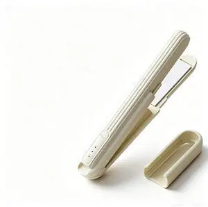 SOEWIOU Wireless Mini Hair Straightener, Beige Negative Ion Flat Iron, Rechargeable USBC Straightening Curling Iron 2in1 Portable Travel Hair Styling Tool SOEWIOU Wireless Mini Hair Straightener, Beige Negative Ion Flat Iron, Rechargeable USBC Straightening Curling Iron 2in1 Portable Travel Hair Styling Tool