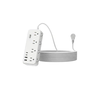 SOEWIOU White Power Strip, 3 US AC Outlets + 2 USB-C PD Ports + 1 USB-A Port, Multi Port Desktop Charging Station Surge Protector for Home Office Desk SOEWIOU White Power Strip, 3 US AC Outlets + 2 USB-C PD Ports + 1 USB-A Port, Multi Port Desktop Charging Station Surge Protector for Home Office Desk