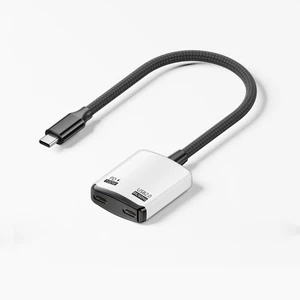 SOEWIOU USB-C Male to Dual USB-C Female Converter, PD 100W Fast Charging, 8K@60Hz Video Output, USB2.0 Full Function Type-C Adapter for Side Charging & Screen Casting SOEWIOU USB-C Male to Dual USB-C Female Converter, PD 100W Fast Charging, 8K@60Hz Video Output, USB2.0 Full Function Type-C Adapter for Side Charging & Screen Casting