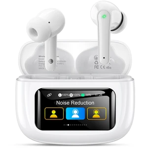 Wireless Earbuds, ANC Noise Cancelling Ear Buds, Bluetooth 6.0 Headphones Smart Touchscrreen, 48H Playtime, ENC Clear Calls, Hi-Fi Deep Bass, 5 EQ Modes, IPX7 Waterproof, for iPhone/Android/Pad Wireless Earbuds, ANC Noise Cancelling Ear Buds, Bluetooth 6.0 Headphones Smart Touchscrreen, 48H Playtime, ENC Clear Calls, Hi-Fi Deep Bass, 5 EQ Modes, IPX7 Waterproof, for iPhone/Android/Pad