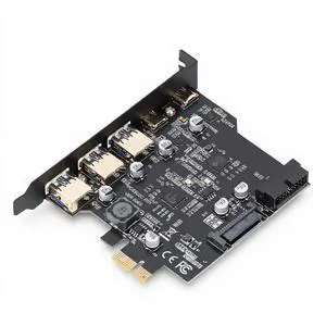 PCIe to USB 3.2 Gen 1 Card with 5 Gbps Bandwidth, 5 USB Ports (3 USB Type A and 2 USB Type C Ports) for Win 10/8/7, PCI Express Expansion Card USB Card for Desktop PC PCIe to USB 3.2 Gen 1 Card with 5 Gbps Bandwidth, 5 USB Ports (3 USB Type A and 2 USB Type C Ports) for Win 10/8/7, PCI Express Expansion Card USB Card for Desktop PC