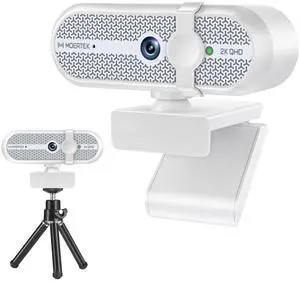 MOERTEK 2K Webcam for PC, Webcam with Microphone and Tripod, Auto Light Correction, USB Camera Plug and Play, 90 Wide FOV, Privacy Cover, Works with Skype, Zoom, Meet, Teams, PC, Laptop, Mac, Tablet MOERTEK 2K Webcam for PC, Webcam with Microphone and Tripod, Auto Light Correction, USB Camera Plug and Play, 90 Wide FOV, Privacy Cover, Works with Skype, Zoom, Meet, Teams, PC, Laptop, Mac, Tablet