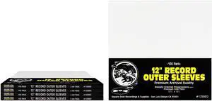 (500-Pack) Premium 12" LP Record Outer Sleeves 2 Mil BOPP Crystal Clear, Flush Cut, Archival Quality Protection for Vinyl Albums (500-Pack) Premium 12" LP Record Outer Sleeves 2 Mil BOPP Crystal Clear, Flush Cut, Archival Quality Protection for Vinyl Albums