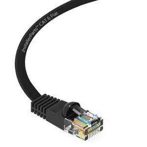 InstallerParts (10 Pack Ethernet Cable CAT6 Cable Flat 10 FT - Black - Professional Series - 10Gigabit/Sec Network/High Speed Internet Cable, 550MHZ InstallerParts (10 Pack Ethernet Cable CAT6 Cable Flat 10 FT - Black - Professional Series - 10Gigabit/Sec Network/High Speed Internet Cable, 550MHZ