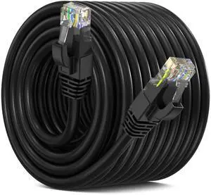 Maximm Cat 6 Ethernet Cable - 200 ft High-Speed LAN, Internet, Patch, and Network Cable - UTP, 10Gbps, 550MHz Ethernet Cord - Black Maximm Cat 6 Ethernet Cable - 200 ft High-Speed LAN, Internet, Patch, and Network Cable - UTP, 10Gbps, 550MHz Ethernet Cord - Black